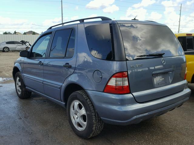 4JGAB57E94A515927 - 2004 MERCEDES-BENZ ML 350 BLUE photo 3