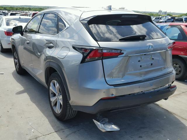 JTJYARBZ6H2070793 - 2017 LEXUS NX 200T GRAY photo 3