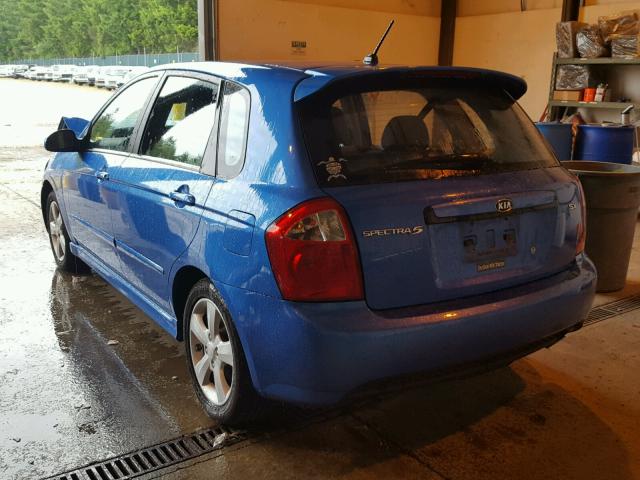 KNAFE161885018291 - 2008 KIA SPECTRA5 5 BLUE photo 3