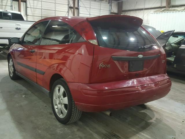 3FAFP31312R236648 - 2002 FORD FOCUS ZX3 RED photo 3