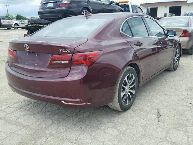 19UUB1F35FA017013 - 2015 ACURA TLX MAROON photo 4