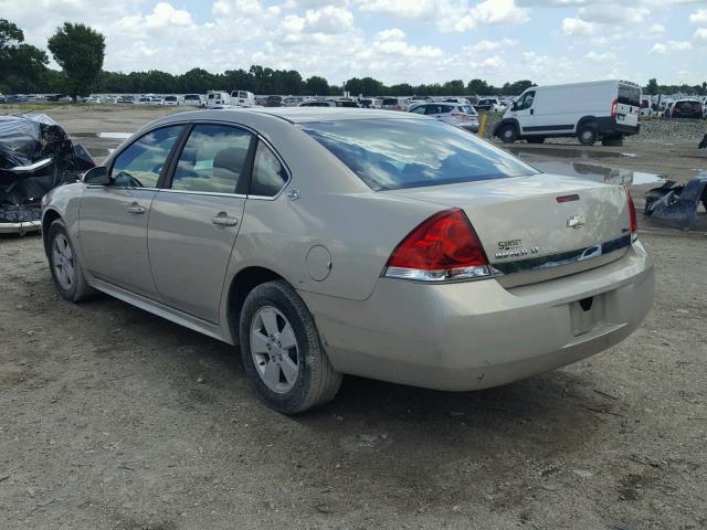 2G1WT57K291145279 - 2009 CHEVROLET IMPALA 1LT GOLD photo 3