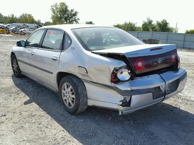 2G1WF55E619193927 - 2001 CHEVROLET IMPALA SILVER photo 3