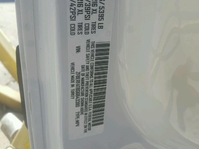 ZFBERFAT8G6B43380 - 2016 RAM PROMASTER 白色 照片 10