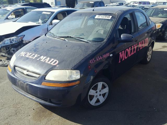 KL1TD56666B662289 - 2006 CHEVROLET AVEO BASE Көк фото 2