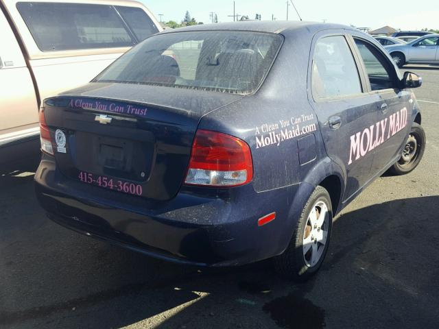 KL1TD56666B662289 - 2006 CHEVROLET AVEO BASE Көк фото 4