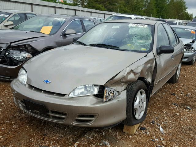 1G1JC524617293087 - 2001 CHEVROLET CAVALIER B GOLD photo 2