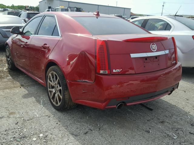 1G6DN57P390164037 - 2009 CADILLAC CTS-V RED photo 3