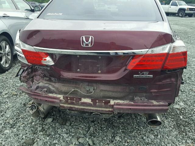 1HGCR3F92FA009703 - 2015 HONDA ACCORD BURGUNDY photo 9