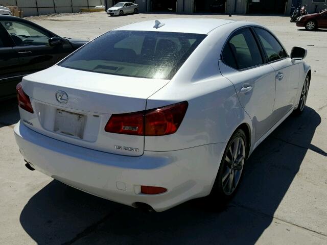 JTHBK262985077292 - 2008 LEXUS IS 250 WHITE photo 4