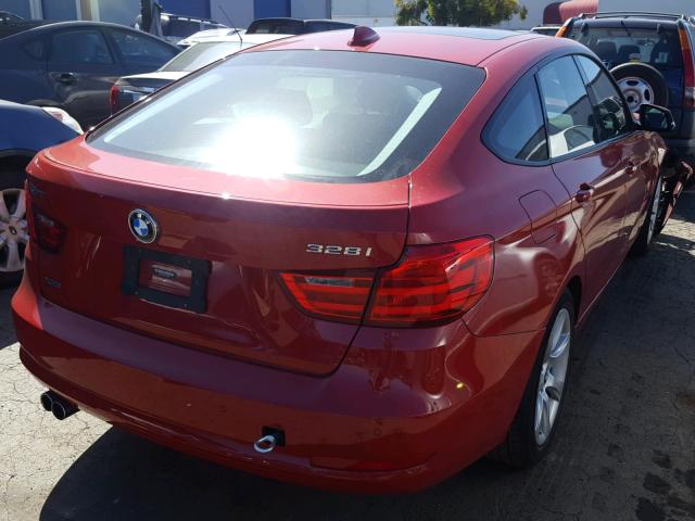 WBA3X5C5XFD562046 - 2015 BMW 328 XIGT RED photo 4