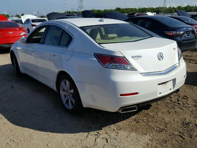 19UUA8F23CA012231 - 2012 ACURA TL WHITE photo 3