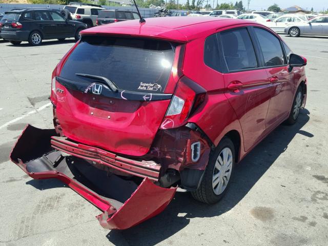 3HGGK5H56FM744215 - 2015 HONDA FIT LX RED photo 4