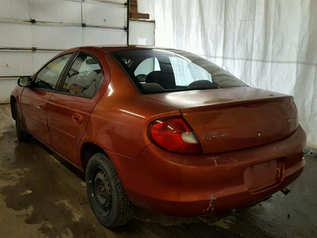 1P3ES46C51D282820 - 2001 PLYMOUTH NEON BASE 橙色 照片 3