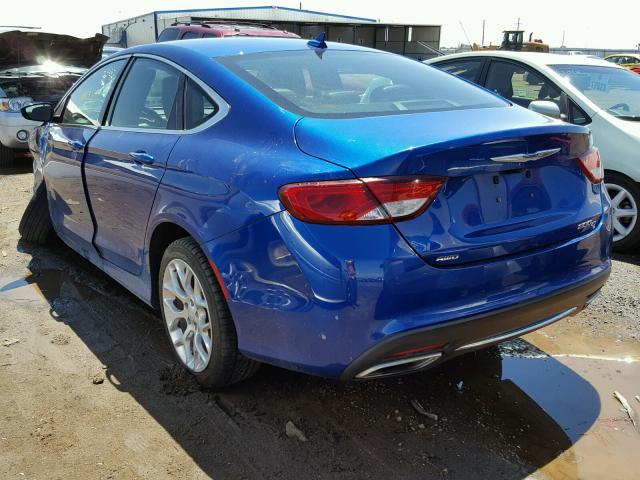 1C3CCCEG6FN567292 - 2015 CHRYSLER 200 C BLUE photo 3