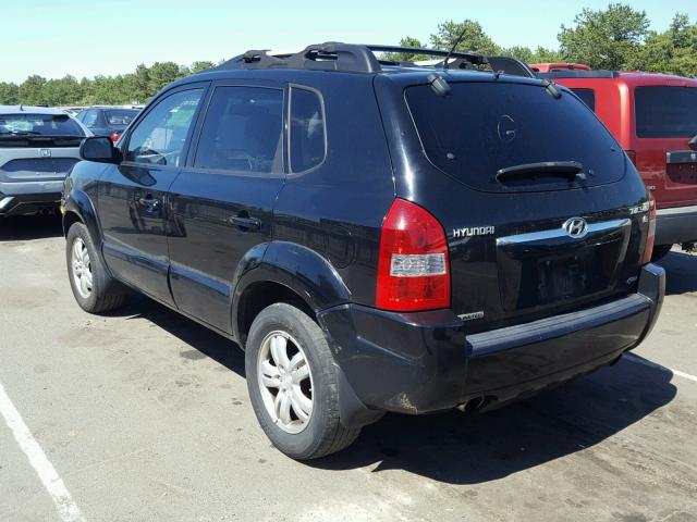 KM8JN72D57U687232 - 2007 HYUNDAI TUCSON SE BLACK photo 3