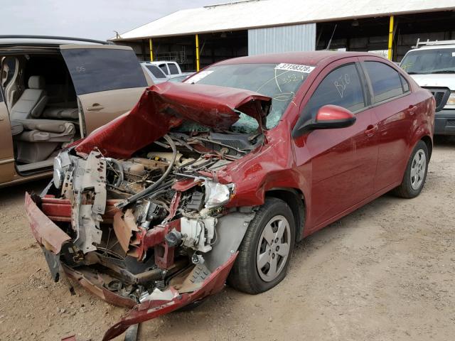 1G1JA5SH2D4191445 - 2013 CHEVROLET SONIC LS 红色 照片 2