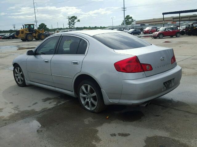 JNKCV51E86M505807 - 2006 INFINITI G35 SILVER photo 3