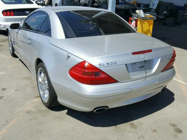 WDBSK75F04F075436 - 2004 MERCEDES-BENZ SL 500 SILVER photo 3