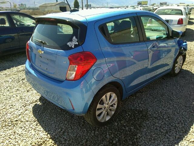 KL8CD6SA1HC829110 - 2017 CHEVROLET SPARK 1LT BLUE photo 4