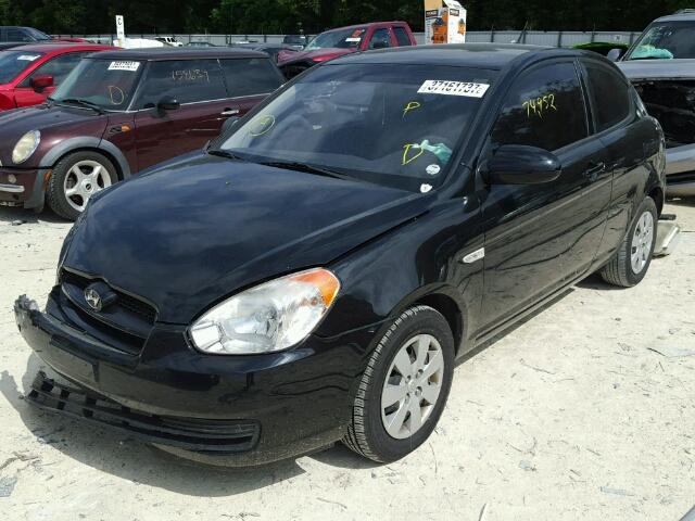 KMHCM36C28U069308 - 2008 HYUNDAI ACCENT GS BLACK photo 2