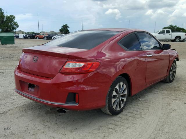 1HGCT1B38DA015817 - 2013 HONDA ACCORD LX- RED photo 4