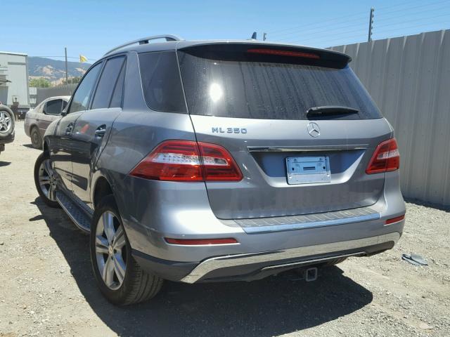 4JGDA5JB4DA261249 - 2013 MERCEDES-BENZ ML 350 GRAY photo 3