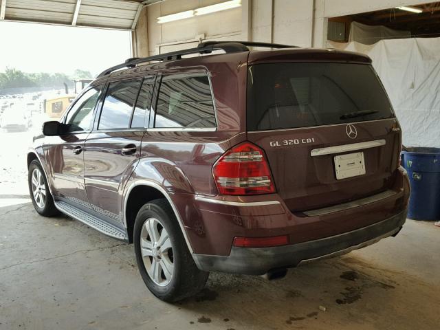 4JGBF22E78A327797 - 2008 MERCEDES-BENZ GL 320 CDI MAROON photo 3