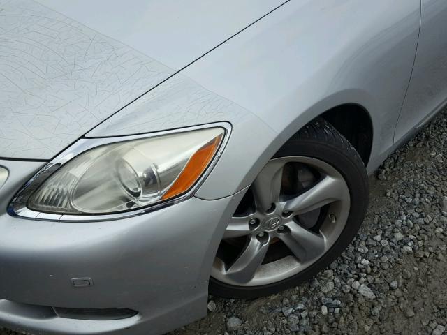 JTHBE96SX80029104 - 2008 LEXUS GS 350 SILVER photo 9