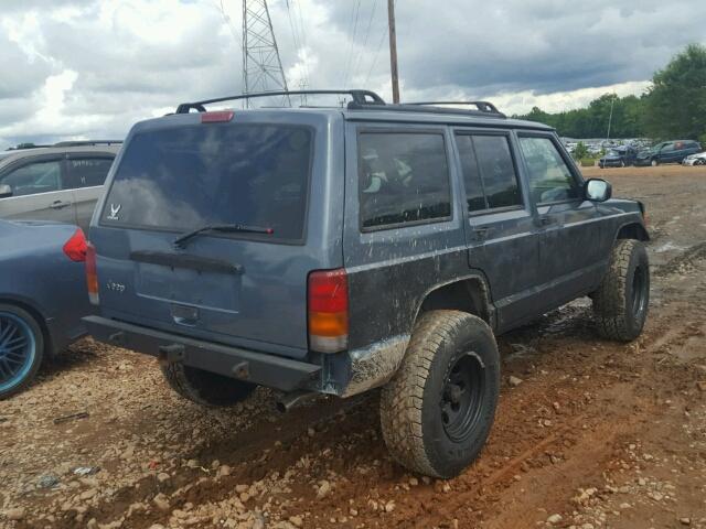 1J4FF68S2XL678365 - 1999 JEEP CHEROKEE S BLUE photo 4