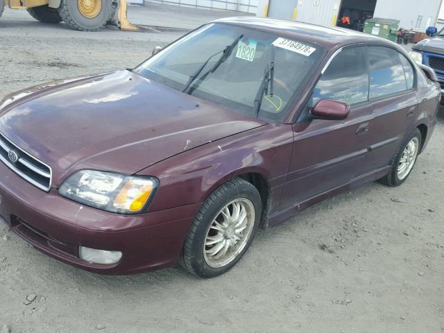 4S3BE645517209004 - 2001 SUBARU LEGACY GT RED photo 9