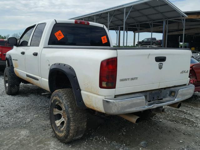 3D7KS28D65G741767 - 2005 DODGE RAM 2500 S WHITE photo 3
