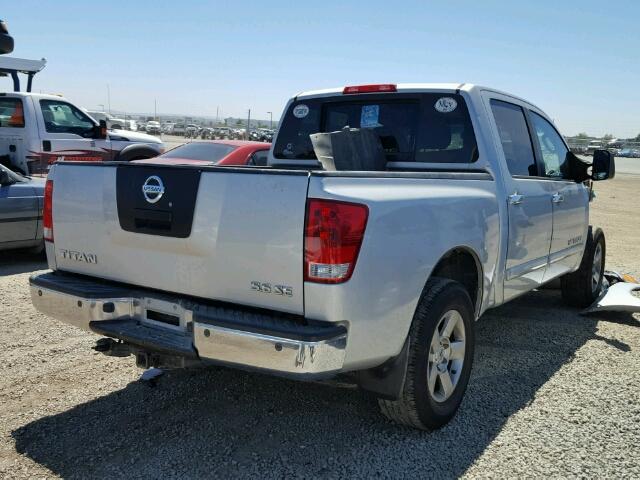 1N6AA07B77N241038 - 2007 NISSAN TITAN XE SILVER photo 4