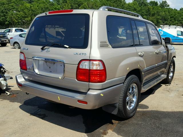 JTJHT00W823516555 - 2002 LEXUS LX 470 TAN photo 4