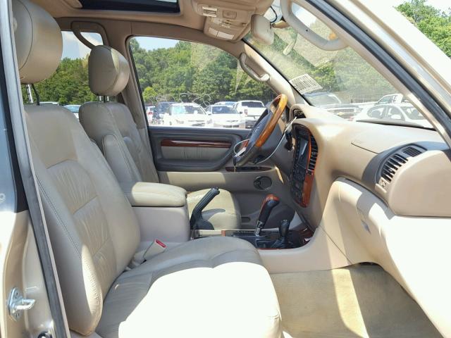 JTJHT00W823516555 - 2002 LEXUS LX 470 TAN photo 5