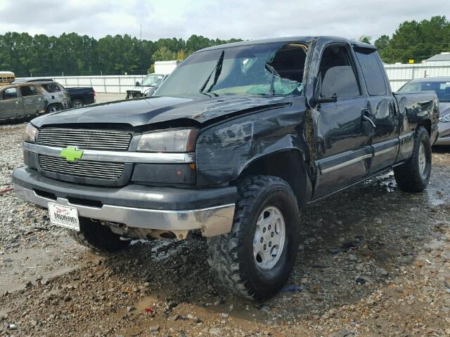 2GCEK19T741105941 - 2004 CHEVROLET SILVERADO BLACK photo 2