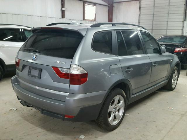 WBXPC934X7WF29557 - 2007 BMW X3 3.0SI CHARCOAL photo 4