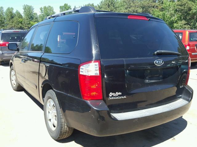 KNDMB233386250063 - 2008 KIA SEDONA EX BLACK photo 3