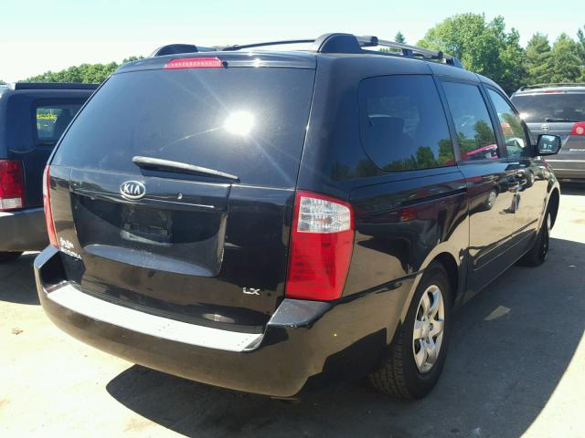 KNDMB233386250063 - 2008 KIA SEDONA EX BLACK photo 4