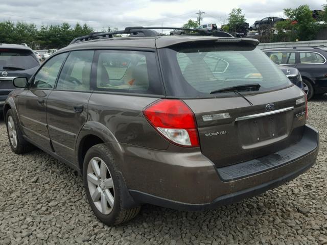 4S4BP61C087343177 - 2008 SUBARU OUTBACK 2. BROWN photo 3