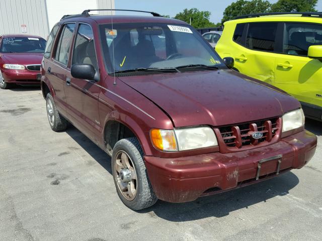 KNDJA723315076608 - 2001 KIA SPORTAGE BURGUNDY photo 1