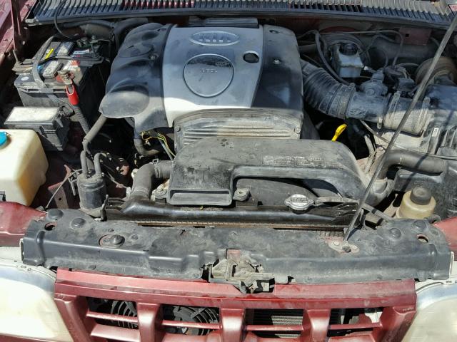 KNDJA723315076608 - 2001 KIA SPORTAGE BURGUNDY photo 7