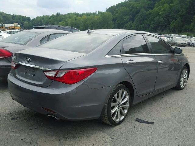 5NPEC4AC7DH774980 - 2013 HYUNDAI SONATA SE GRAY photo 4