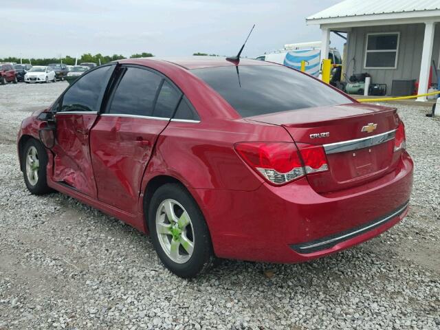 1G1PF5S91B7257158 - 2011 CHEVROLET CRUZE LT RED photo 3