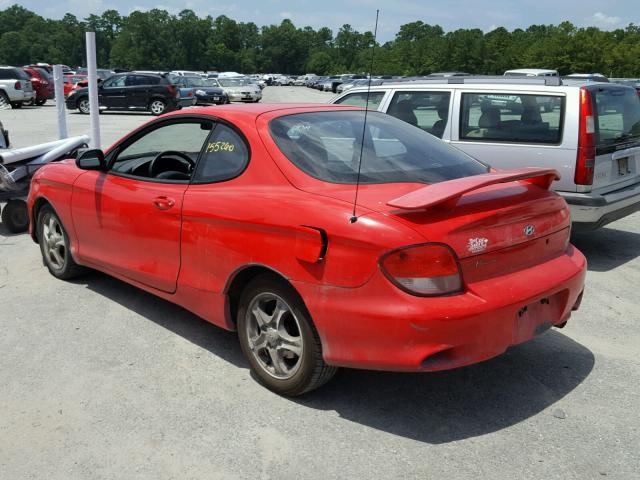 KMHJG25F91U238024 - 2001 HYUNDAI TIBURON RED photo 3