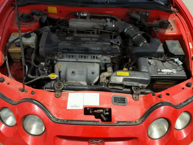 KMHJG25F91U238024 - 2001 HYUNDAI TIBURON RED photo 7