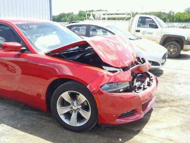 2C3CDXHG0GH354977 - 2016 DODGE CHARGER SX RED photo 9