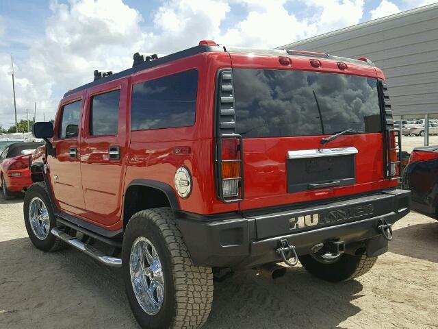 5GRGN23U84H117230 - 2004 HUMMER H2 RED photo 3