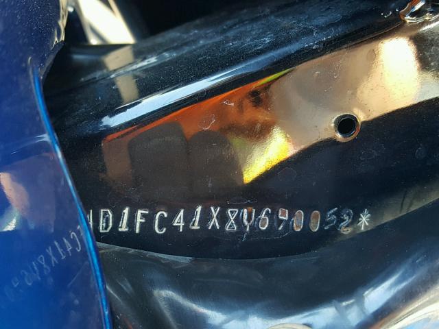 1HD1FC41X8Y690052 - 2008 HARLEY-DAVIDSON FLHTCUI BLUE photo 10