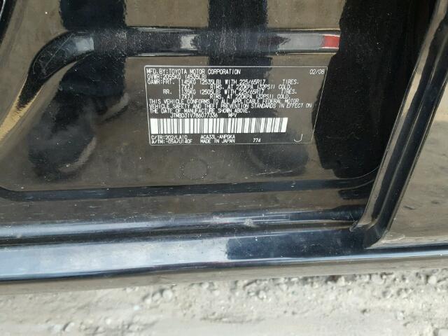 JTMBD31V786077336 - 2008 TOYOTA RAV4 LIMIT BLACK photo 10